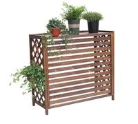 MAHWER Couverture de climatiseur en Bois Couverture de climatiseur Central Toutes Saisons, Support de climatiseur de Protection Solaire Anti-Pluie, Couverture de climatiseur en Bois Massif