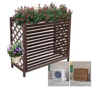 MAHWER Écran de climatiseur, Couverture de radiateur, écran de clôture de climatiseur autoportant, Cadre épais, écran AC à persiennes for unité extérieure (Color : One Color, Size : XL)