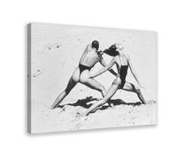 MAHWER Helmut Newton - Poster vintage sur toile, décoration murale, peintures pour salon, chambre à coucher, style cadre, 50 x 75 cm