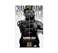 MAHWER Poster sur toile de boxe UFC 270 Francis Ngannou contre Ciryl Gane - Décoration de chambre à coucher, bureau, chambre - Sans cadre - 30 x 45 cm