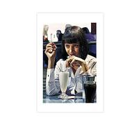 MAHWER Pulp Fiction, Mia Wallace, Pulp Fiction Poster Peinture à l'huile 1 affiche sur toile Décoration de chambre à coucher Paysage sportif Décoration de bureau Cadeau sans cadre 50 x 75 cm
