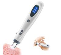 MAHWER Stylo d'acupuncture électronique, 9 Formes d'onde, 5 Modes, 10 intensités, Batterie 1000 mAh, Irradiation par lumière Rouge et Bleue, Outil de Massage antidouleur