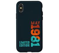 Mai 1981 Année 1981 Rétro 1981 Millésime 1981 Depuis 1981 Coque pour iPhone X/XS
