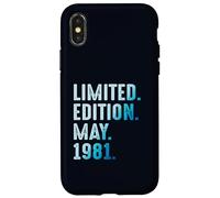 Mai 1981 Année 1981 Rétro 1981 Vintage Édition Limitée Coque pour iPhone X/XS