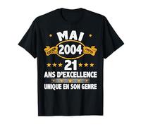 Mai 2004 21 ans Homme Cadeau Anniversaire Mai 2004 T-Shirt