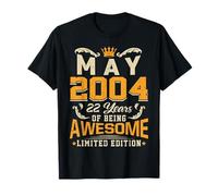 Mai 2004 Vintage 22 Years Awesome 22nd Birthday T-Shirt