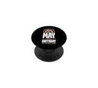 Mai, C'est Mon Anniversaire, Oui, Tout Le Mois, Boho Rainbow PopSockets PopGrip Adhésif