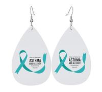 Mai Est Le Mois De Sensibilisation À L'Asthme Et Aux Allergies Boucles D'Oreilles Légères Boucles D'Oreilles En Cuir Tendance Boucle D'Oreille Pour Fête Des Mères Décorations Quotidien