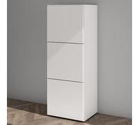 Mai & Mai Armoire à Chaussures Commode à Chaussures Entrée avec 3 Compartiments Meuble de Rangement Chaussure Blanc Mat 45x36x120 cm ACH2