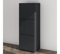 Mai & Mai Armoire à Chaussures Commode Entrée Gris Noir Mat