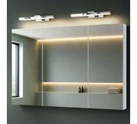 Mai & Mai Armoire à Miroir Blanc Mat avec Lampe LED Salle de Bain 120cm