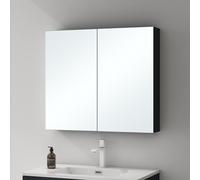 Mai & Mai Armoire Murale Anthracite Mat avec Miroir LED Salle de Bain 80cm