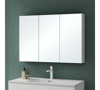 Mai & Mai Armoire Murale Blanc Mat avec Miroir LED Salle de Bain 100cm