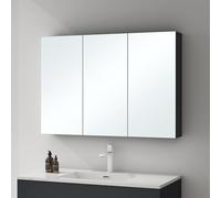 Mai & Mai Armoire Suspendue de Salle de Bain avec Miroir Armoire de Toilette Meuble Mural avec 3 Portes 100x15x70 cm Anthracite Mat SpiegelSR-02
