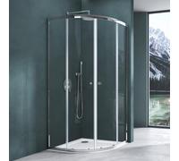 Mai & Mai Cabine de Douche avec Deux Portes Paroi de Douche en Quart de Cercle Verre de Sécurité avec Revêtement Nano 100x100x195 cm RAV32K
