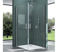 Mai & Mai Cabine de douche en angle 90x90 portes de douche pivotantes auto-levantes pare douche avec receveur de douche RAV24K