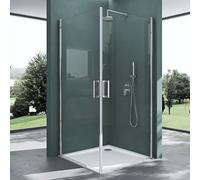 Mai & Mai Cabine de Douche en Angle Transparent sans Receveur 85x85x195cm
