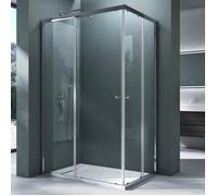 Mai & Mai Cabine de Douche Paroi de Douche avec Deux Portes Coulissantes Verre Trempé de Sécurité Transparent RAV16K-Plus 70x100cm