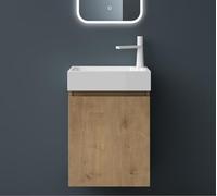 Mai & Mai Ensemble de Meuble de Salle de Bain Meuble sous Lavabo Suspendu Marron Clair 46x26x63cm avec Vasque PS02