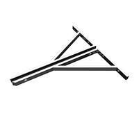 Mai & Mai Équerre de Fixation pour Plan Vasque Argent 2 Pièces 45cm | Support pour Étagère Mural, Porte-serviettes en Inox, Support Mural pour Plan de Travail Salle de Bain, 45x25cm, WH02