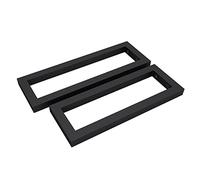 Mai & Mai Équerre de Fixation pour Plan Vasque Noir 2 Pièces 40cm | Support pour Étagère Mural, Porte-serviettes en Inox, Support Mural pour Plan de Travail Salle de Bain, 40x15cm, WH01