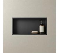 Mai & Mai Étagère Murale à Carreler pour Salle de Bain Noir 30x60x8,3cm
