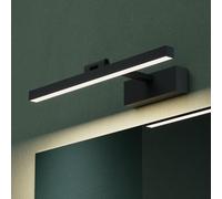 Mai & Mai Lampe Murale Miroir LED 4000K pour Salle de Bain Noir 40cm | Lumière Miroir Moderne, Applique Rotative à 180°, IRC ＞ 80, Puissance 9W, Étanche et Antirouille, Desgin Strahlenschon