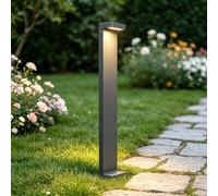 Mai & Mai Lampe sur Pied Extérieur 100x60x600mm Gris Foncé Éclairage Extérieur de Jardin LED IP65 Desgin LumaTorch