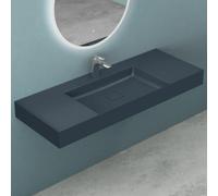 Mai & Mai Lavabo Rectangulaire Posé Suspendu 120x46cm sans Trop-Plein | Vasque Lavabo, Bonde et Cache-Bonde Inclus, Surface Lisse, et Facile à Nettoyer, Grand Format, Colossum630