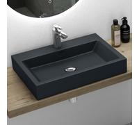 Mai & Mai Lavabo Rectangulaire Posé Suspendu 60x42x10cm avec Trop-Plein | Vasque Lavabo, Perçage Robinet, Surface Lisse, et Facile à Nettoyer, pour Salle de Bains Moderne, Colossum06