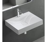Mai & Mai Lavabo Rectangulaire Posé Suspendu 60x48x10cm sans Trop-Plein