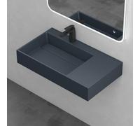 Mai & Mai Lavabo Rectangulaire Posé Suspendu 75x43x14cm sans Trop-Plein