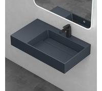 Mai & Mai Lavabo Rectangulaire Posé Suspendu 75x43x14cm sans Trop-Plein