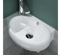 Mai & Mai Lavabo Rectangulaire Suspendu 42x28x15cm Blanc avec Trop-Plein