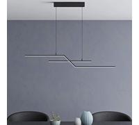 Mai & Mai Lustre Suspension LED Télécommande Triple Contrôle Noir 102cm