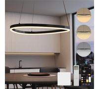 Mai & Mai Lustre Suspension LED Télécommande Triple Contrôle Noir 50cm