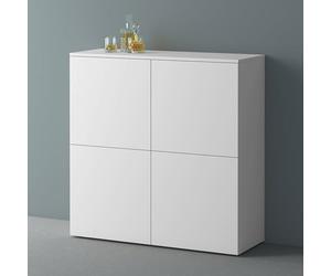Mai & Mai Meuble de Rangement Buffet Commode Blanc Mat 100cm