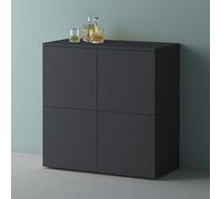 Mai & Mai Meuble de Rangement Buffet Commode Gris Noir Mat 100cm