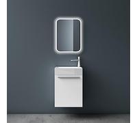 Mai & Mai Meuble de Salle de Bain Blanc mat 46cm Meubles de Salle de Bain Suspendu avec Vasque