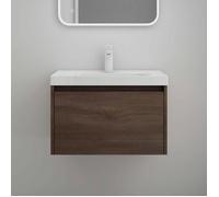 Mai & Mai Meuble de Salle de Bain Chêne avec Lavabo Meuble sous Vasque 60x50x40cm Meuble Suspendu avec Tiroir Salerno