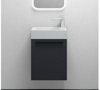 Mai & Mai Meuble de Salle de Bain Gris Noir Mat 46cm Meubles de Salle de Bain Suspendu avec Vasque