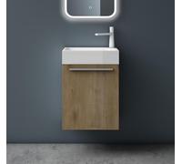 Mai & Mai Meuble de Salle de Bain Marron Clair 46cm Meubles de Salle de Bain Suspendu avec Vasque