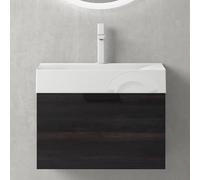 Mai & Mai Meuble de Salle de Bains Marron Gris Meuble sous Vasque 60x35cm Meuble avec Lavabo