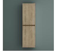 Mai & Mai Meuble de Salle de Bains Rangement Murale Armoire Haute 35x20x120cm avec 2 Portes et 4 Compartiments Chêne Blanc Clair Verona