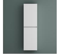 Mai & Mai Meuble de Salle de Bains Rangement Murale Armoire Haute 35x20x120cm avec 2 Portes et 4 Compartiments Blanc Mat Verona