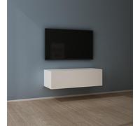 Mai & Mai Meuble TV Armoire avec Soft-Close Table TV pour Le Salon Blanc Mat 100x40,2x30 cm TC002