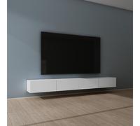 Mai & Mai Meuble TV Armoire avec Soft-Close Table TV pour Le Salon Blanc Mat 280x40,2x30 cm TC002