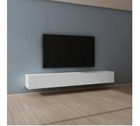 Mai & Mai Meuble TV Armoire avec Soft-Close Table TV pour Le Salon Blanc Mat 240x40,2x30 cm TC002
