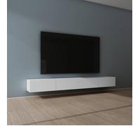 Mai & Mai Meuble TV Suspendue Armoire avec Soft-Close Table TV pour le Salon Blanc Mat 280x40,2x30 cm TC002