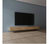 Mai & Mai Meuble TV Suspendue Armoire avec Soft-Close Table TV pour le Salon Marron Clair 320x40,2x30 cm TC002